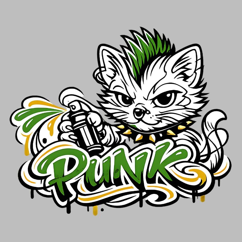 Punkkatz Graffiti Mohawk
