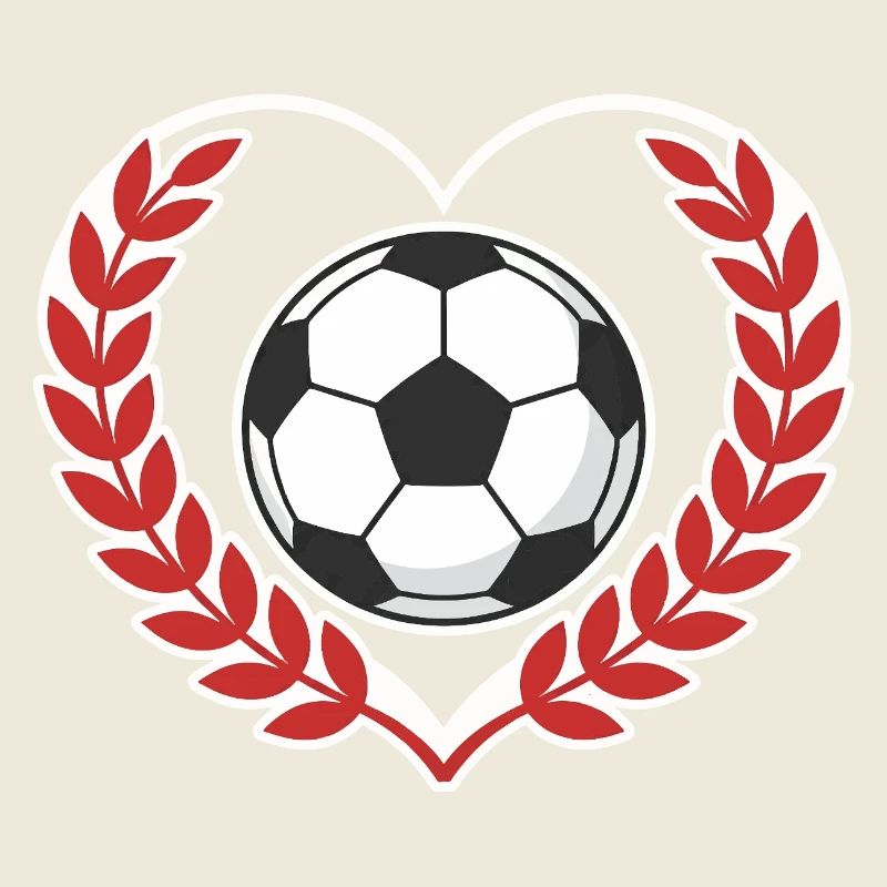 Herzball mit Lorbeerkranz