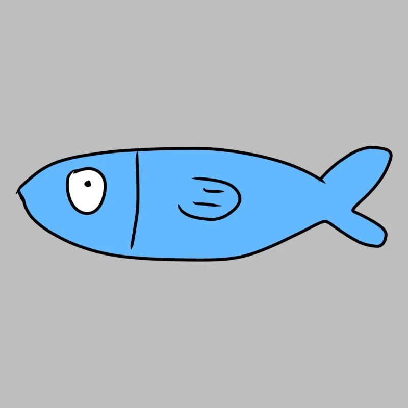 Fisch Symbol Tier blau
