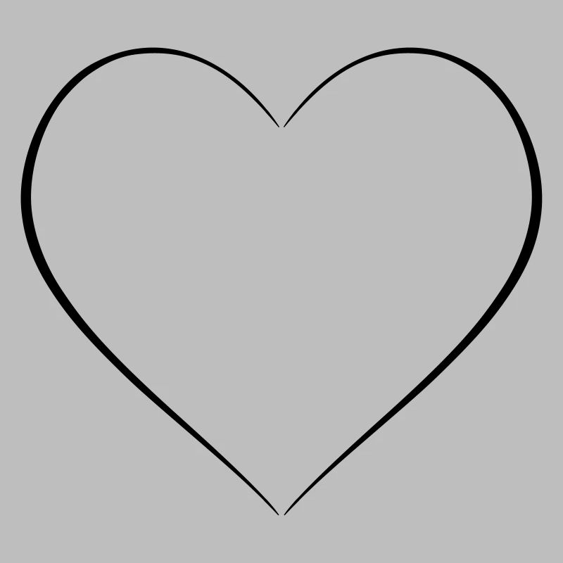 Simple heart thin line décor