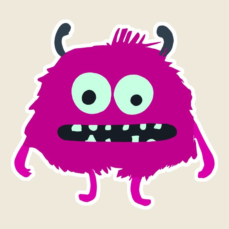 Monstre Pourpre Poilue | Créature mignonne et ridicule