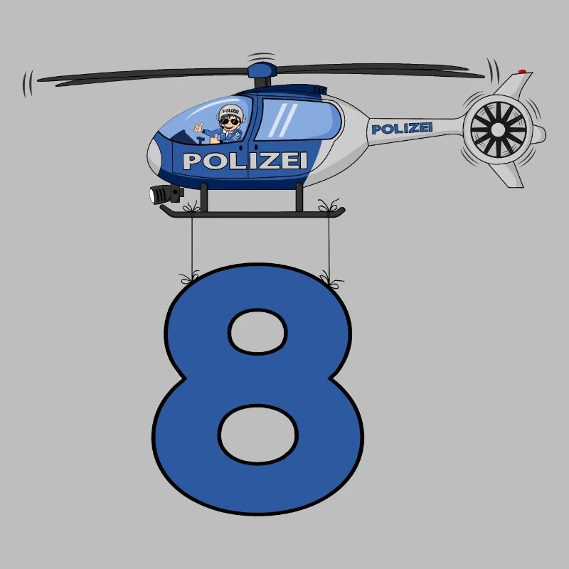 Polizei Hubschrauber 8. Geburtstag