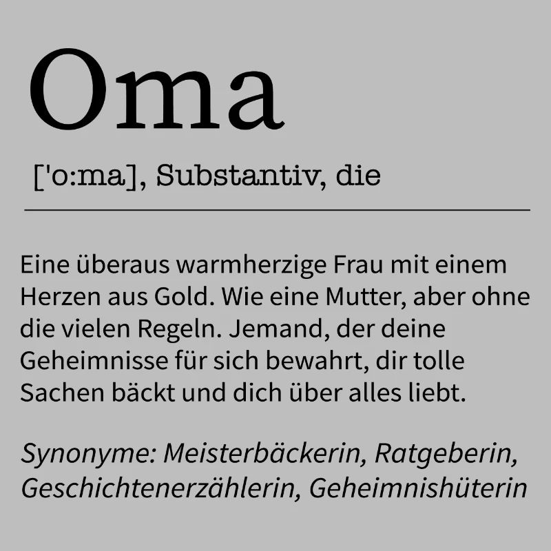 Oma Spruch Definition Großmutter Geschenkidee