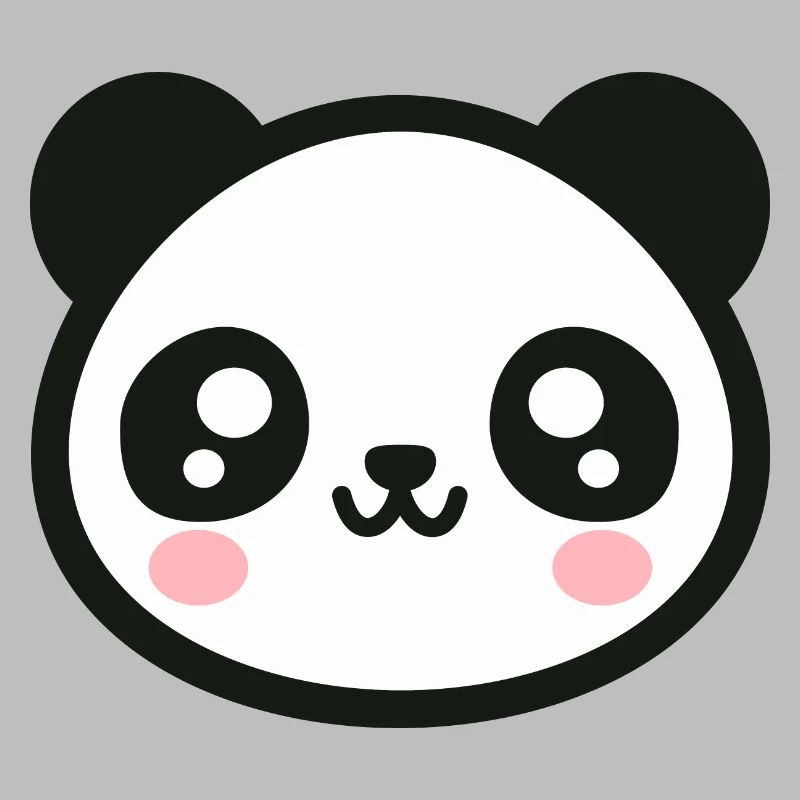 Visage de panda chibi aimant : adorable et mignon