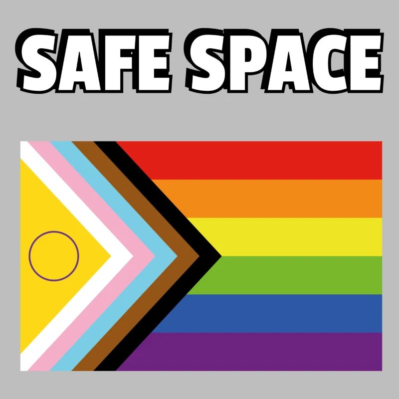 SAFE SPACE Drapeau de progrès de la fierté inclusive
