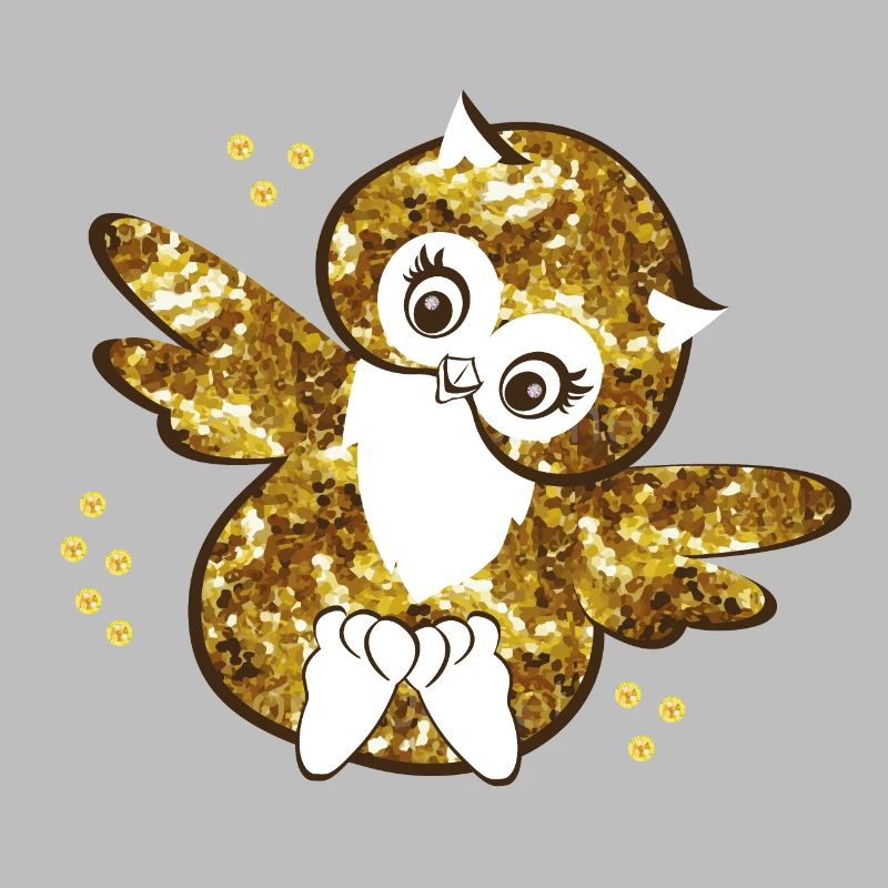 Funkelnde Eulenmädchen Illustration