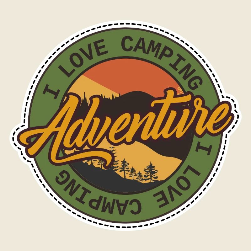 Badge de camping d’aventure