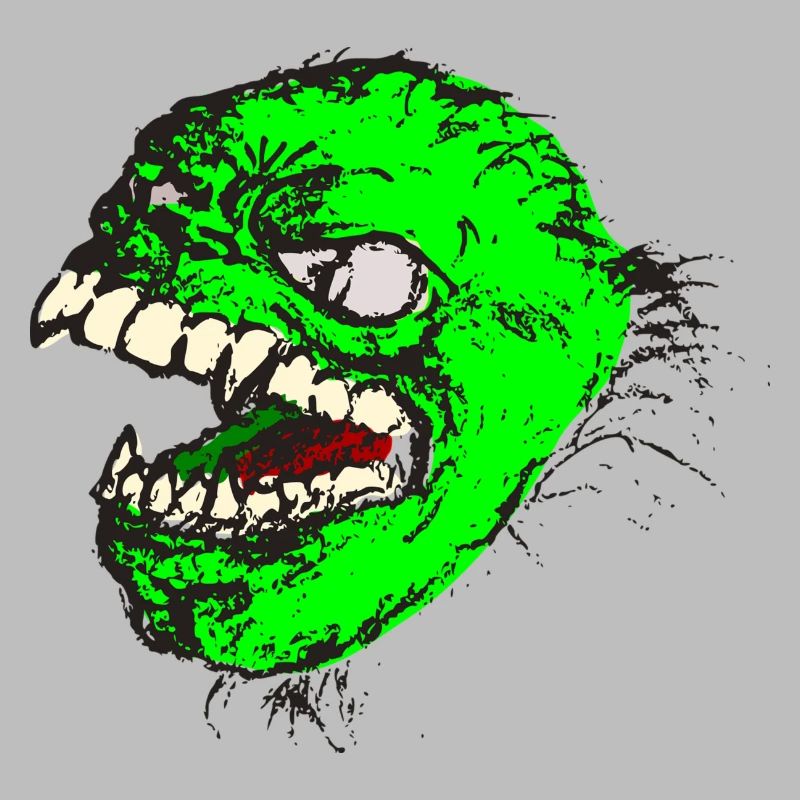 Green monster has sharp teeth