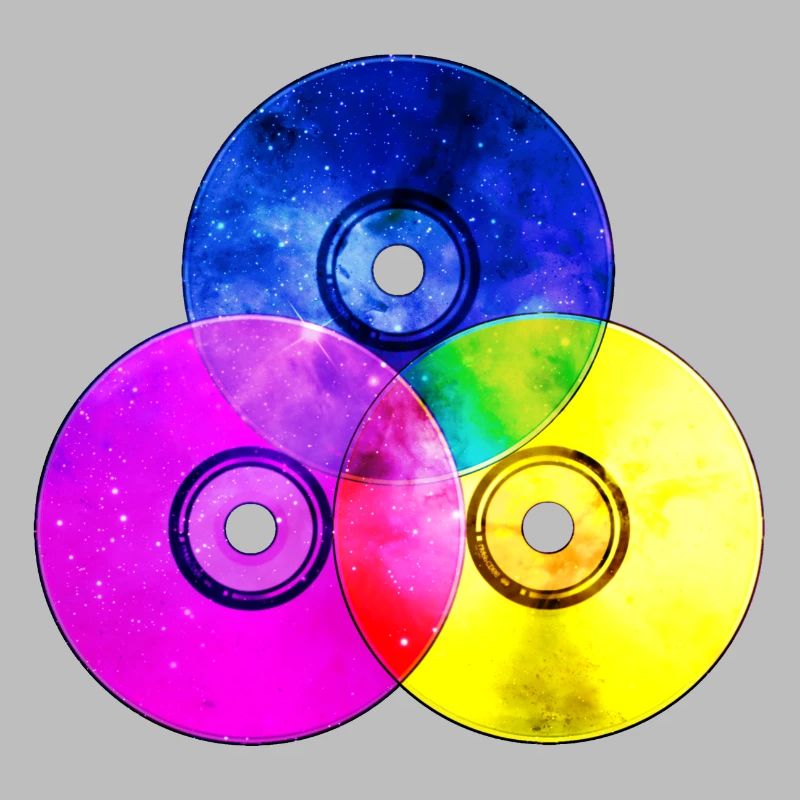 Colourful CDs (triangle)