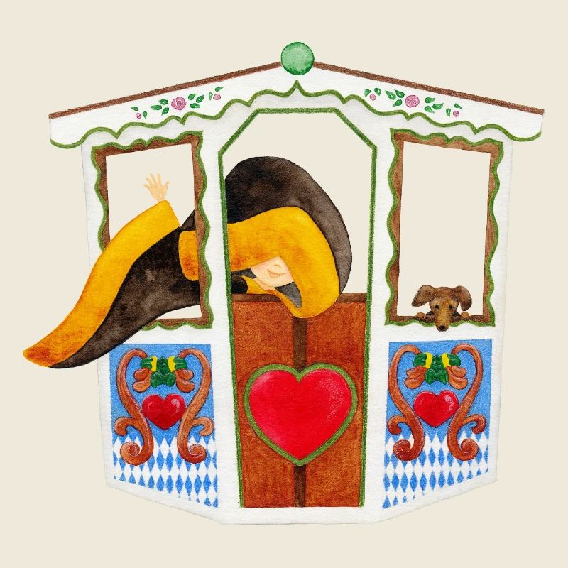 Münchner Kindl et teckel dans la grande roue