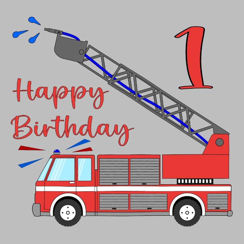 Fire engine Happy Birthday 1