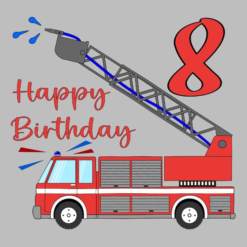 Fire engine Happy Birthday 8
