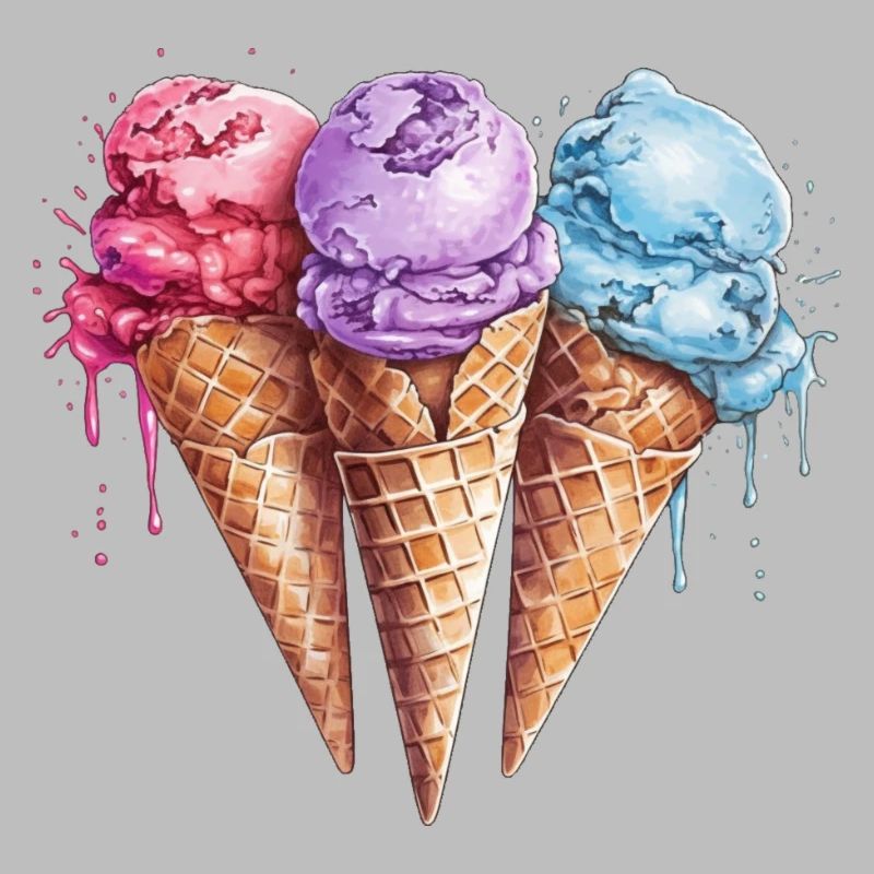 délicieuse crème glacée dans un cornet de crème glacée