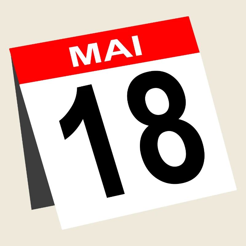 Calendrier du 18e anniversaire de mai