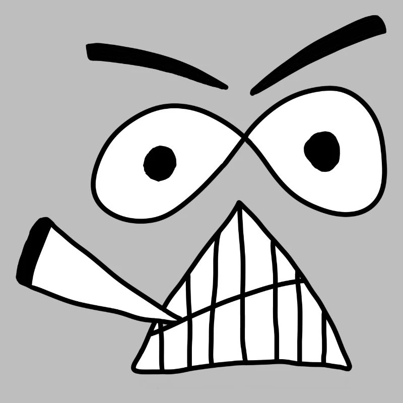Cool Grumpy Face noir - Weska Face Collection
