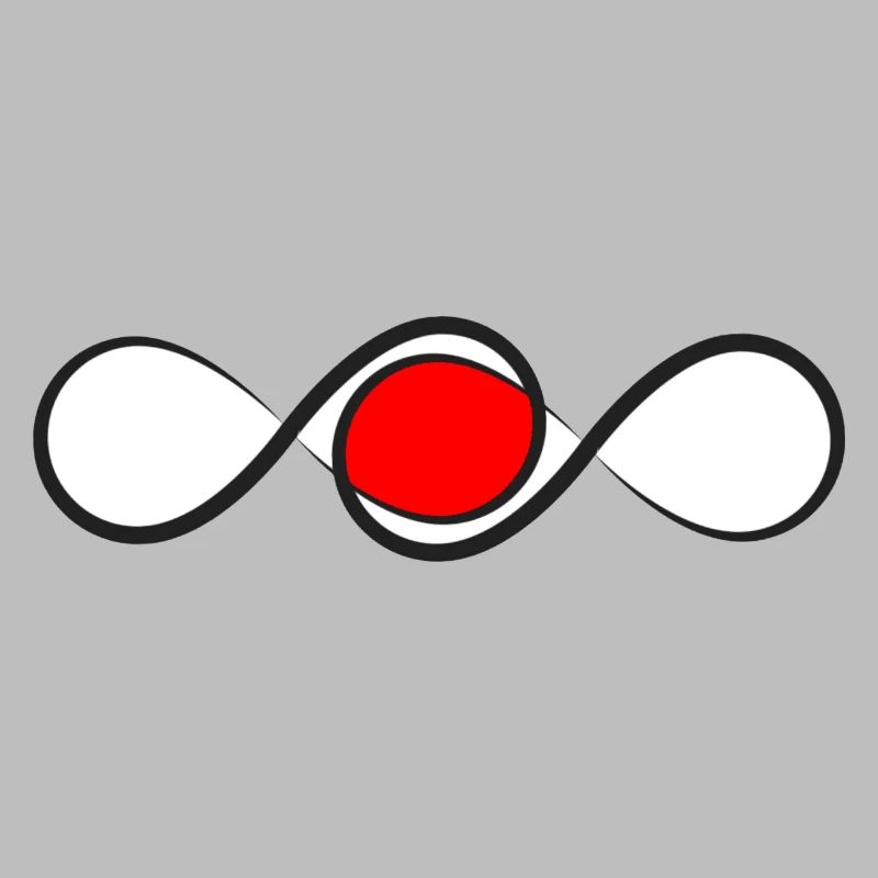 Ligne éternelle avec accent rouge