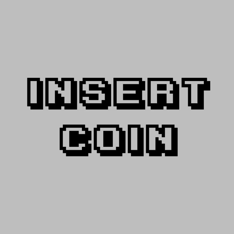 Arcade Insert Coin schwarz