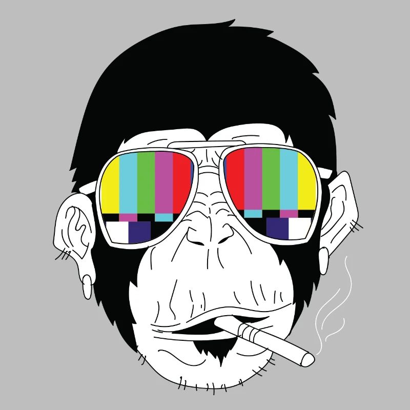Monkey Gorilla Cigarette Lunettes de soleil