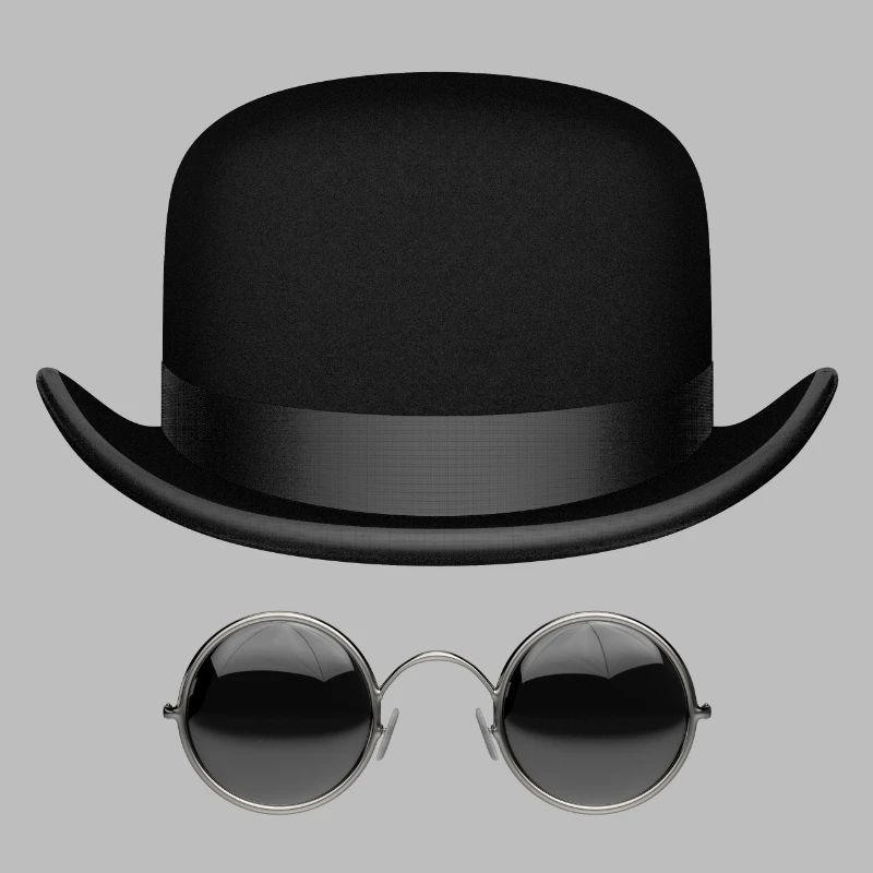 Hut und Brille