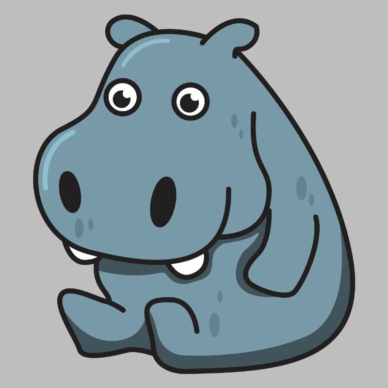 Nilpferd Geschenk Hippo Tier comic niedlich Kind