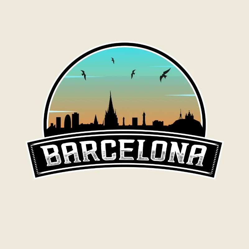 Barcelona Spanien Skyline Spanisches Souvenir