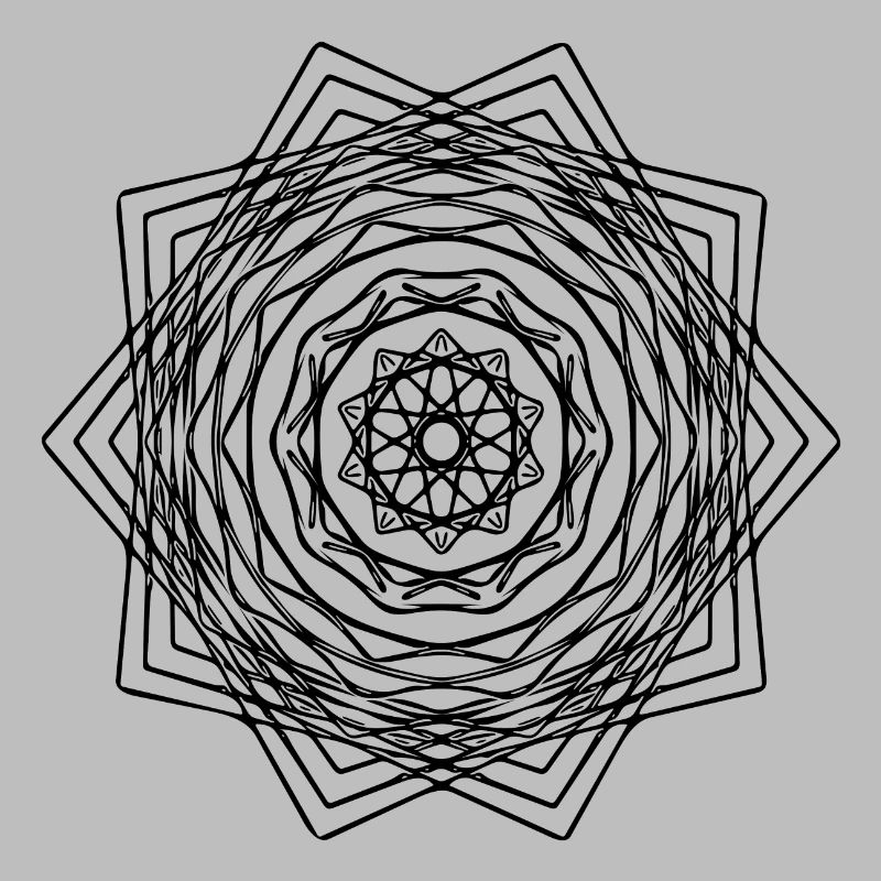 Geometric Square Mandala Square Shape