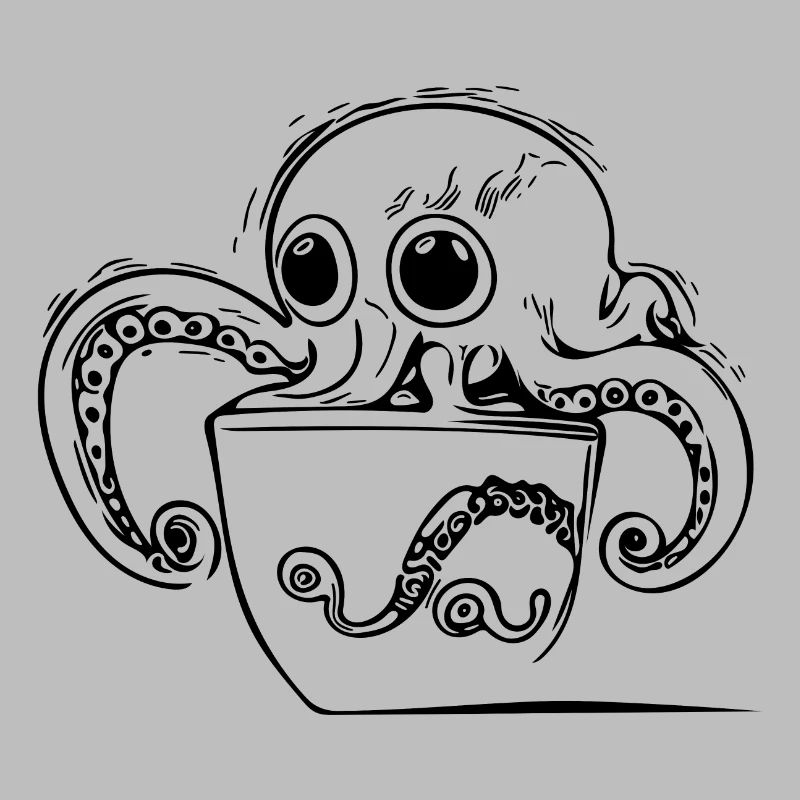 Small sweet octopus in cup