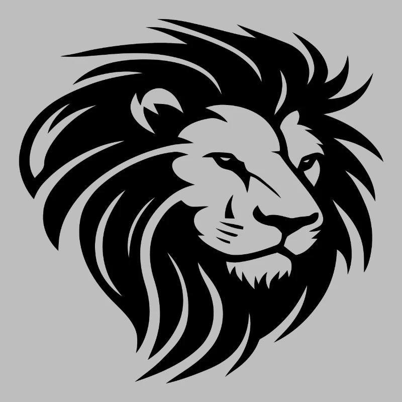 Lion's head with mane