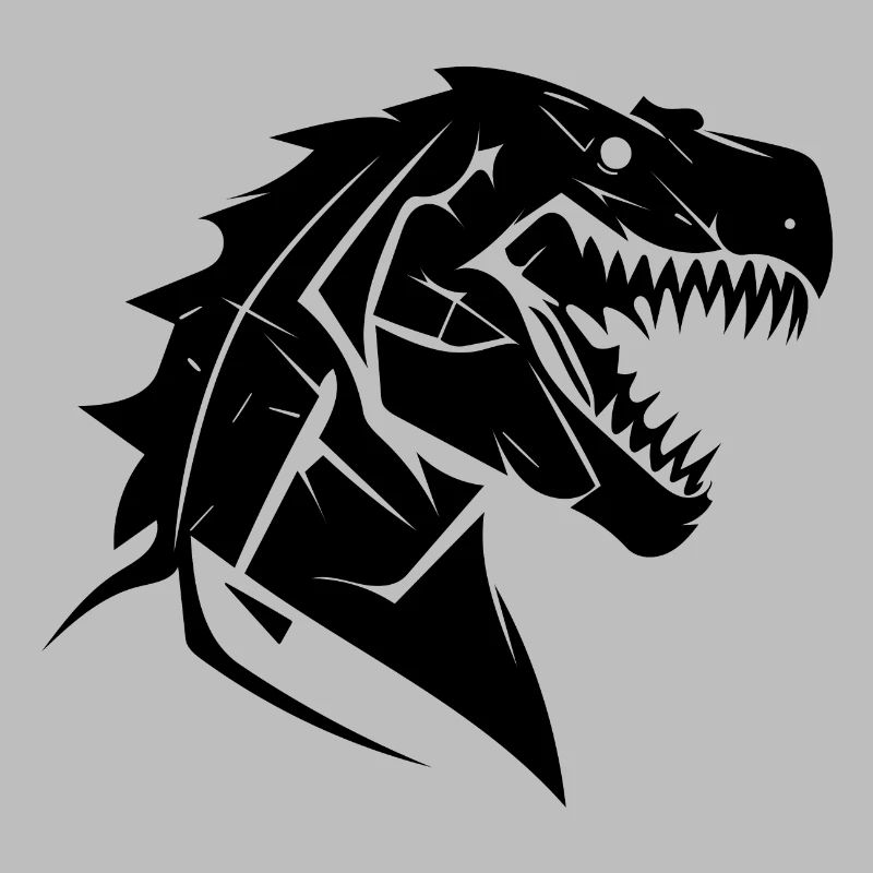 Grim T-Rex Dinosaur Tattoo Design