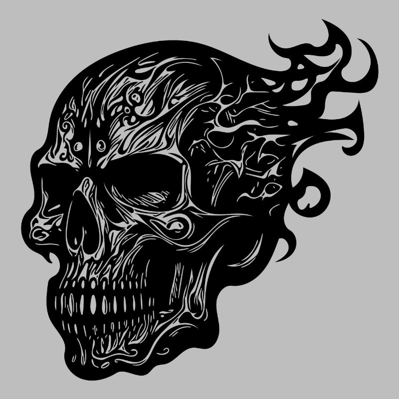 Burning Tattoo Fire Skull
