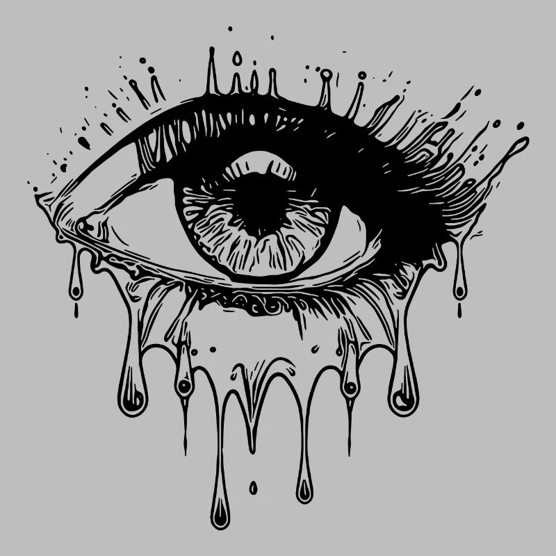 Crying Eye Realistic Tattoo Style