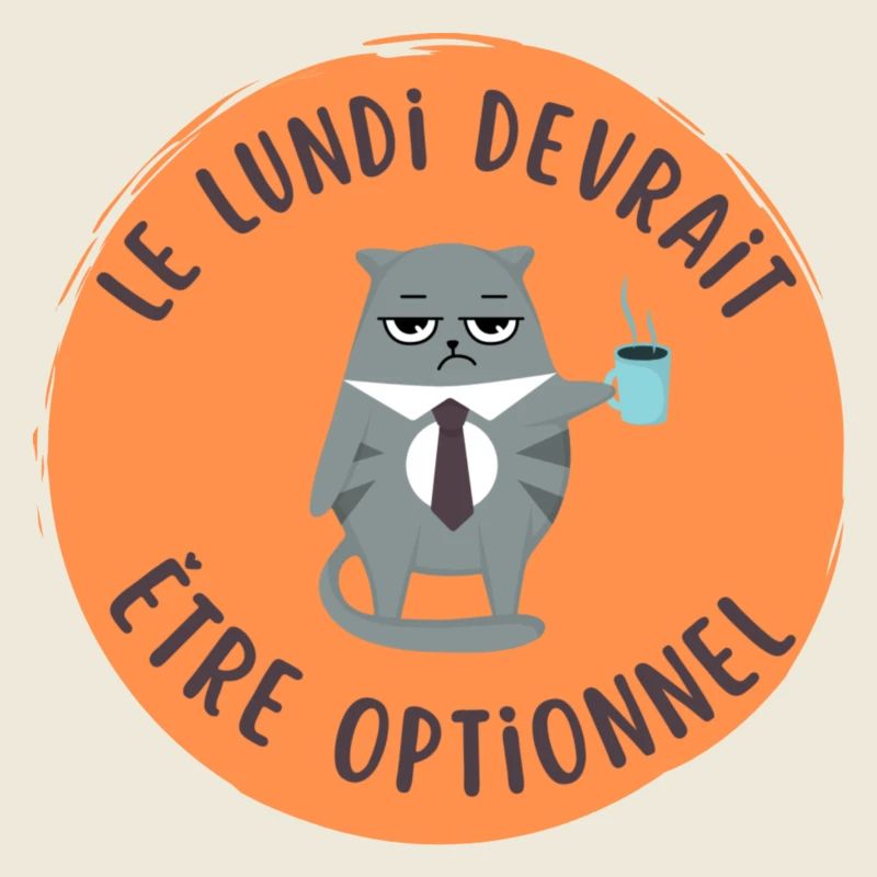 Le lundi devrait être optionnel humour chat cadeau