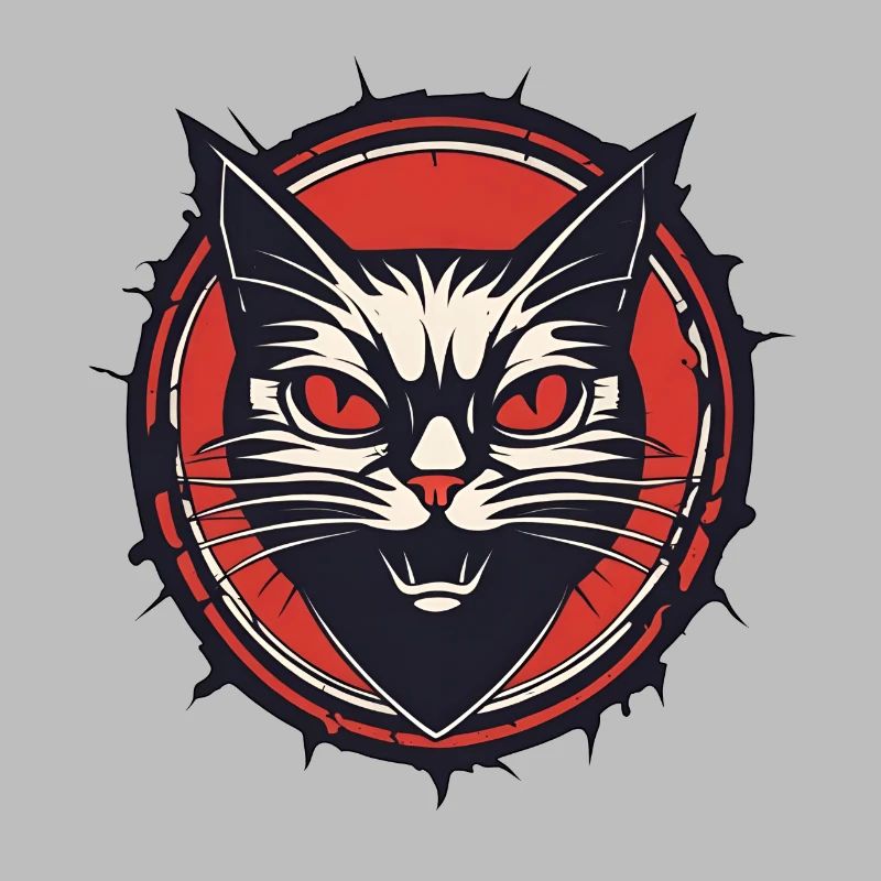 Devilish Cat / Kitty / Gothic / Halloween