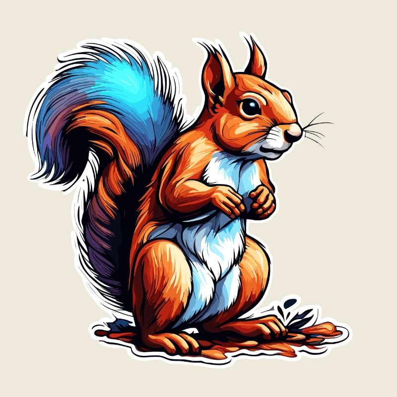 Eichhörnchen / Tier / Nagetier / Waldtier / Comic