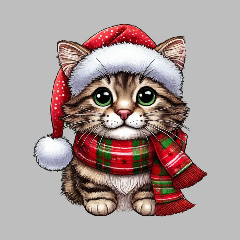 Weihnachtsmann Katze