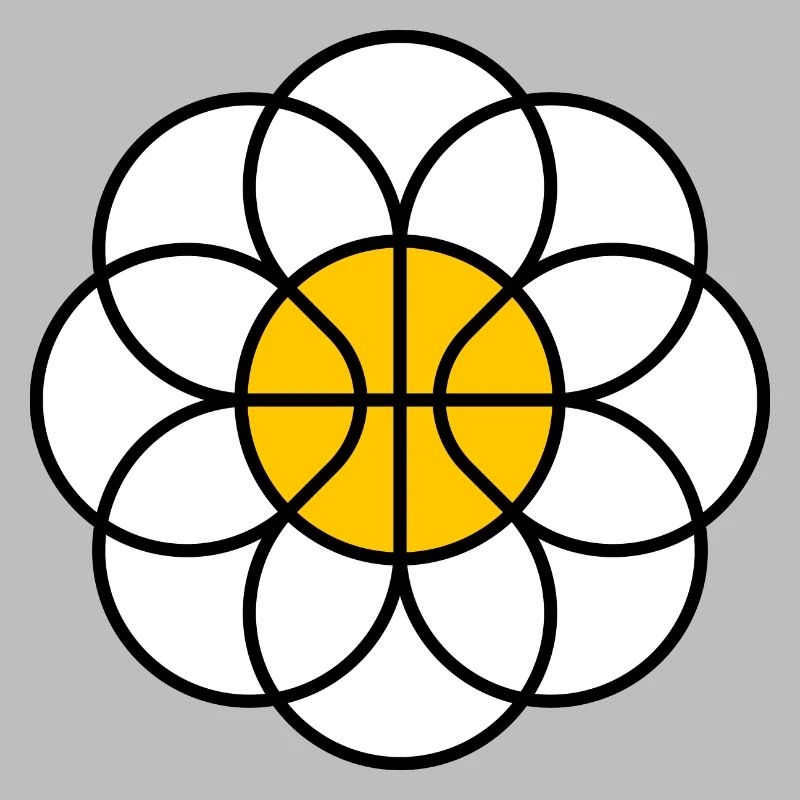 Basket-ball Daisy fleur Mandala
