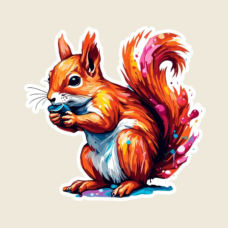 Eichhörnchen / Tier / Nagetier / Waldtier / Comic