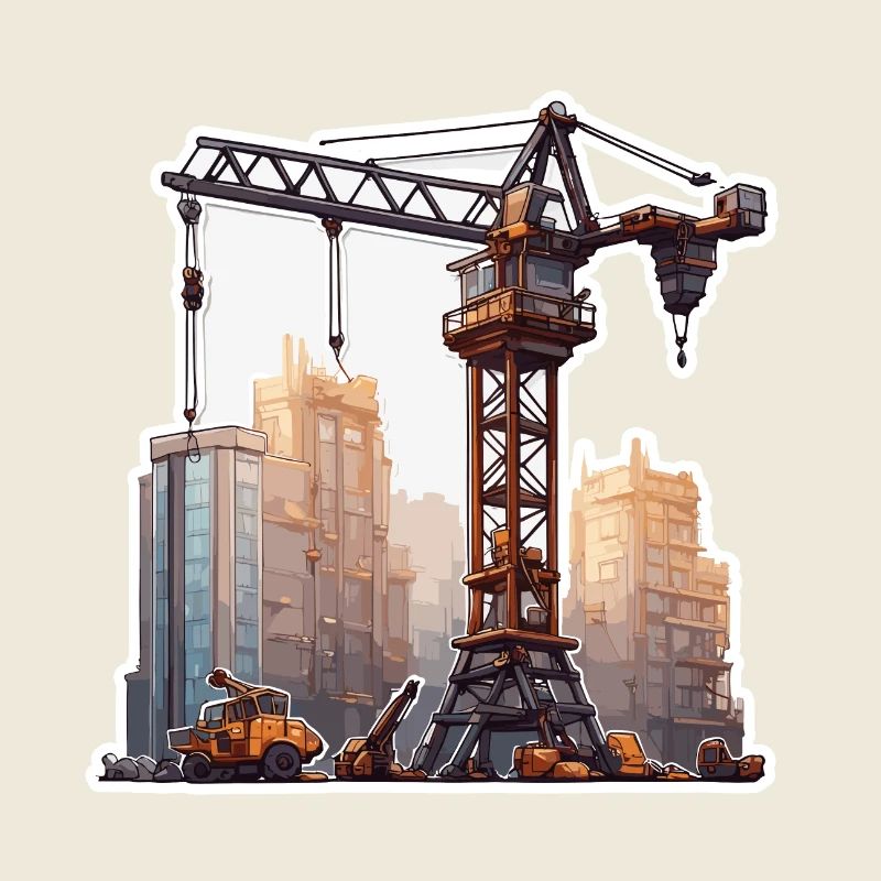 Kran / Baustelle / Seilwinde / Kransystem