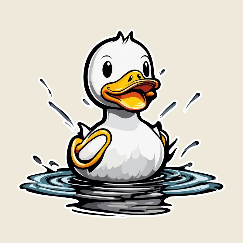 Canard en caoutchouc / canard en caoutchouc / eau / baignoire