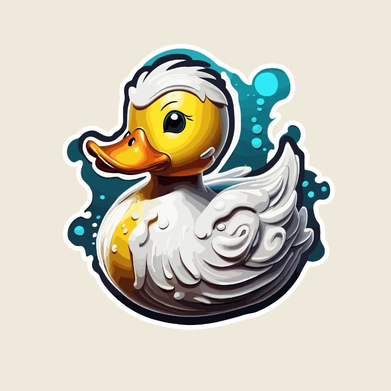 Canard en caoutchouc / canard en caoutchouc / eau / baignoire