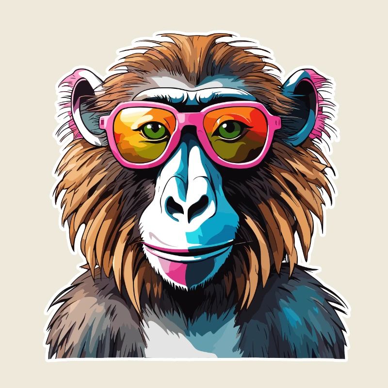 Monkey / Animal / Zoo / Babian / Wild / Comic