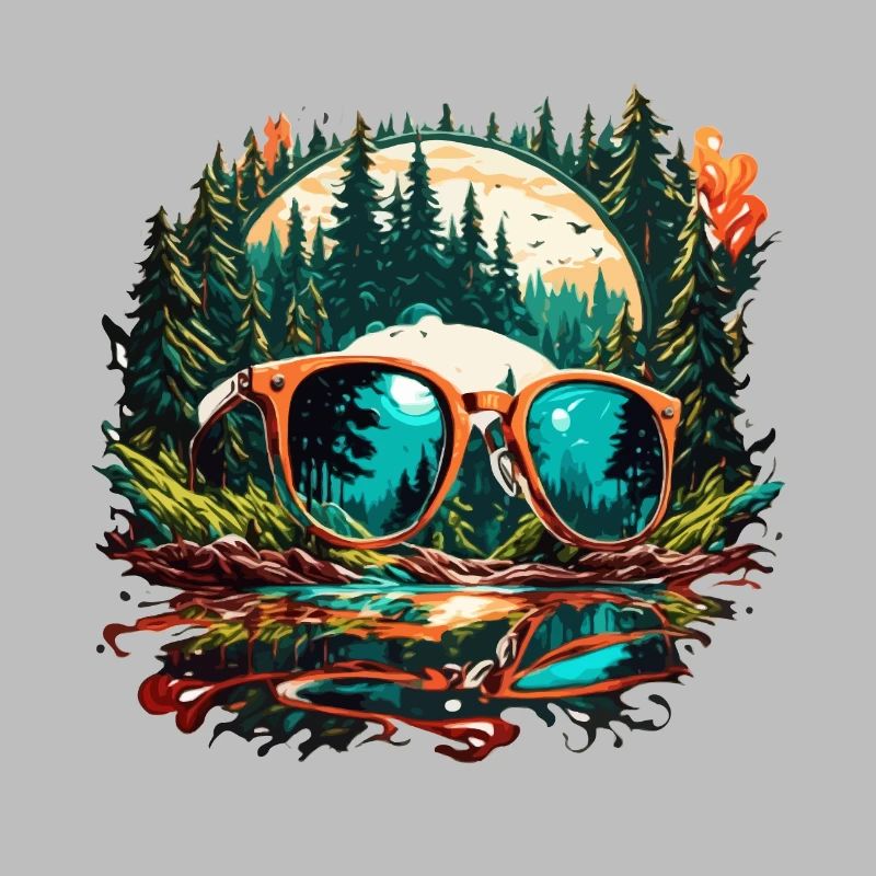 Sunglasses / Reflection / Forest / Reflection