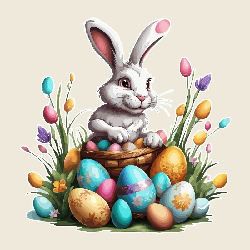 Lapin de Pâques / Pâques / Oeufs / Vacances / Pâques