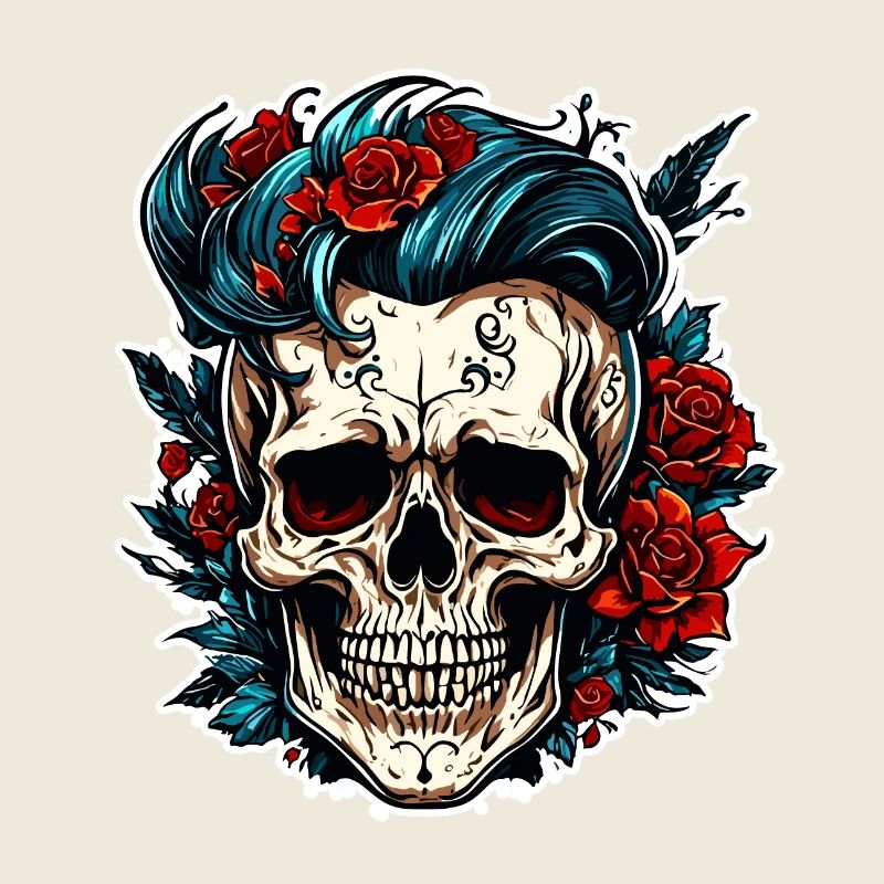 Skull / Totenkopf / Skelett / Gothic / Tattoo