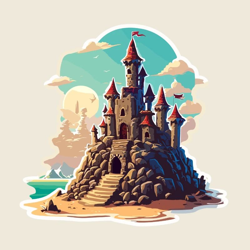 Château de sable / Construction / Jouer / Château / Vacances