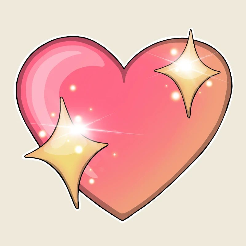 Funkelndes Herz Emblem Design