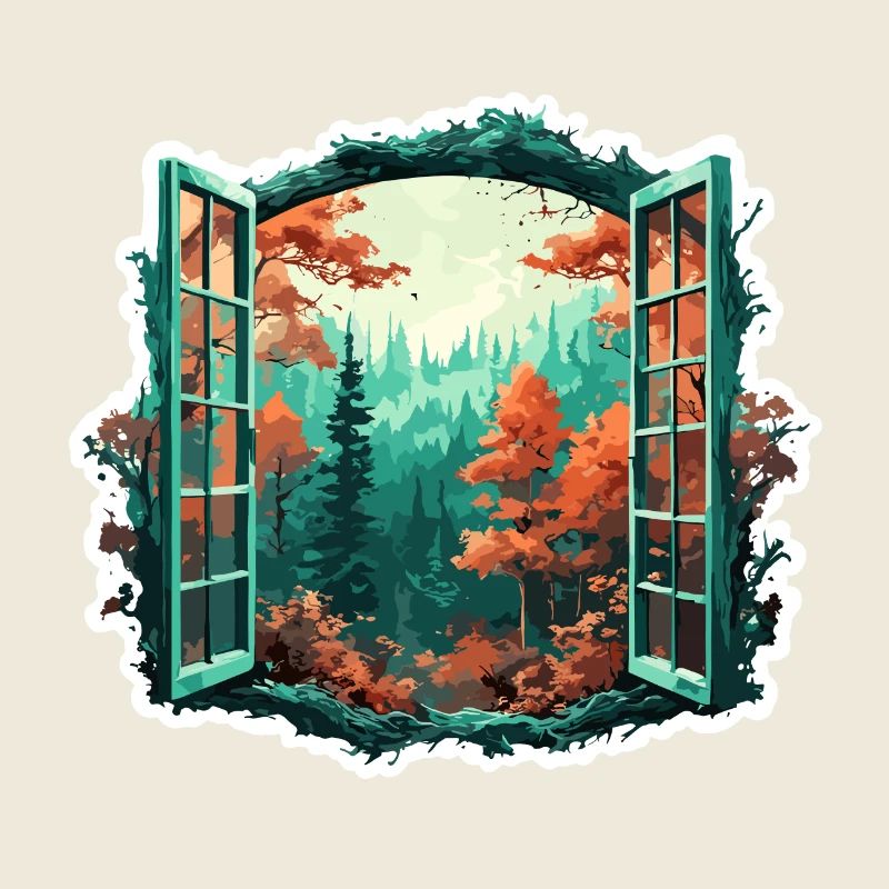 Window in the Forest / Trees / View / Wilderness