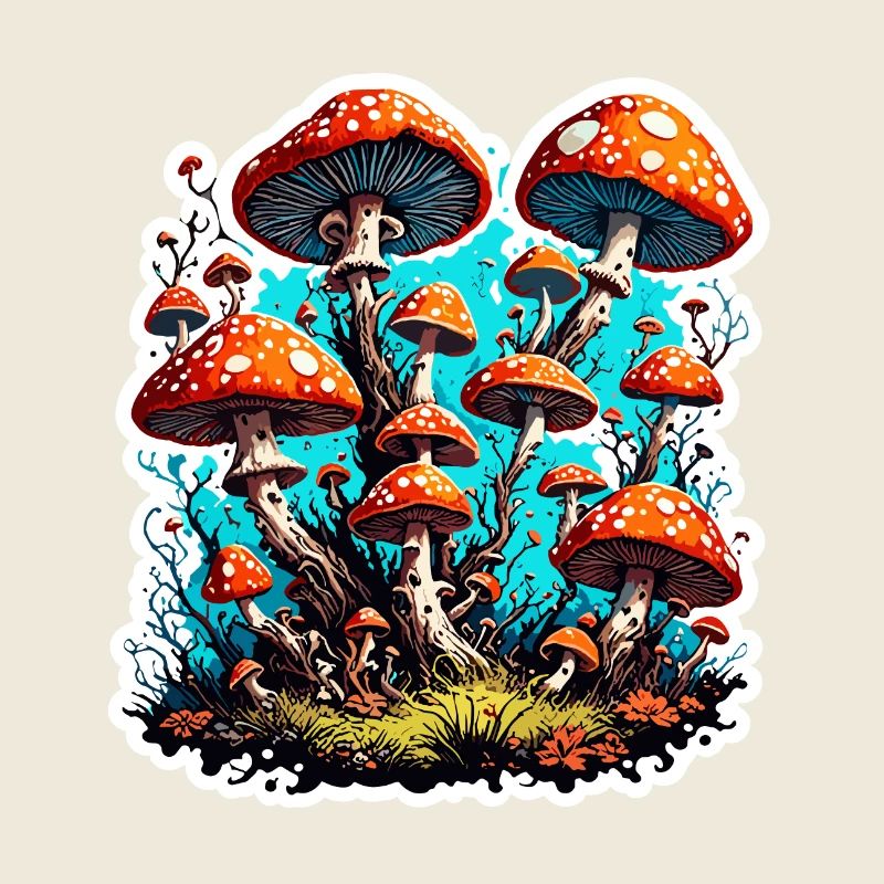 Mushroom / Mushroom / Meadow / Forest / Goa / Psy