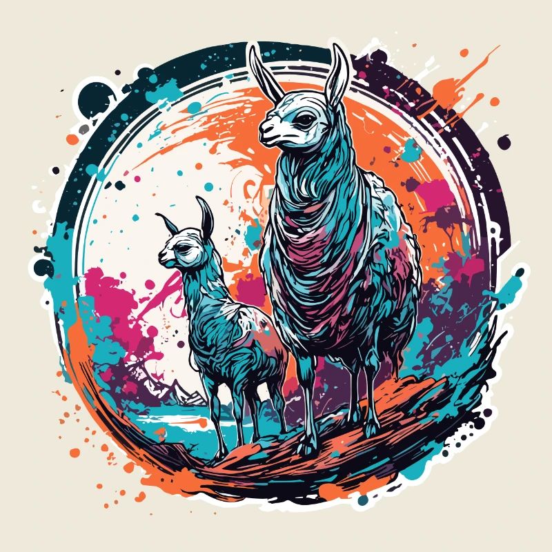 Astronaut / Space / Space / Spaceship / Llama