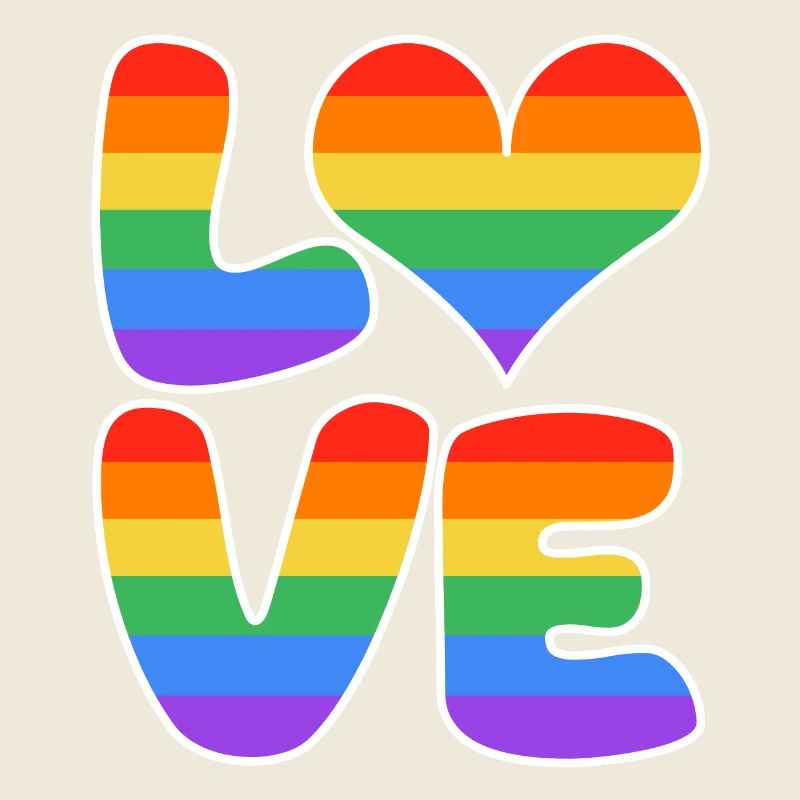 Regenbogenliebe Herzdesign